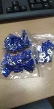 10-100 unids/set RV2 terminales aisladas de anillo azul Cable Conectores eléctricos de crimpado 16-14 AWG Kit M3/M4/M5/M6/M8
