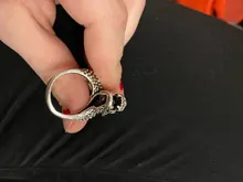 Gótico de plata Chapado en Color Retro Punk Hip-Hop Cruz hueca anillos ajustables anillo regalo de la joyería para hombres mujeres Vintage Unisex joya