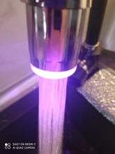 Grifo de agua con luz LED, cabezal de boquilla con Sensor de temperatura y cambio de 7 colores