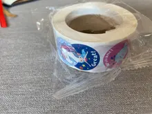 Pegatina de recompensa para niños, pegatina infantil con diseño de sirena, unicornio, Animal bonito, 1 pulgada, 8 diseños, suministros para profesores de escuela, 500 Uds. Por rollo