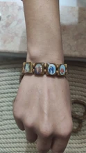 Pulseras iconos religiosos de madera de los santos y Jesús, Unisex, de madera, Paryer, Charm Jewelry para hombre, 2020
