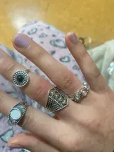 Tocona 10 unids/set Bohemia antiguo Flecha de tallado anillos conjuntos de nudillo anillos para las mujeres de la joyería de los hombres кольцо 4846