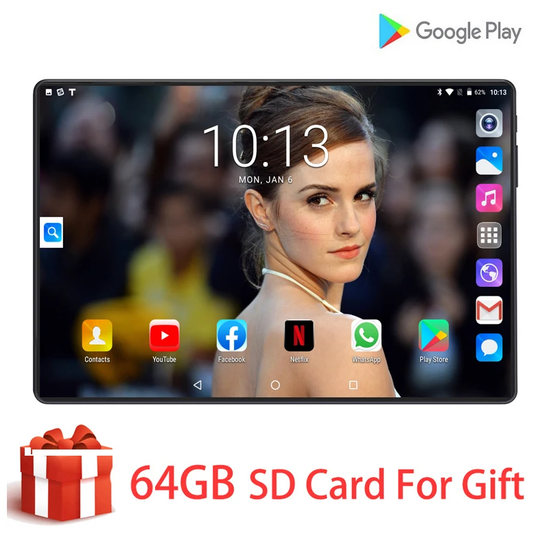 2020 Global Version 10 inch Tablet Pc 10.1 Android 9.0 Octa-Core 6GB+128G 4G LTE Phone Call Dual Sim Card HD Video Tablet
2020 Global Version 10 inch Tablet Pc 10.1 Android 9.0 Octa-Core 6GB+128G 4G LTE Phone Call Dual Sim Card HD Video Tablet