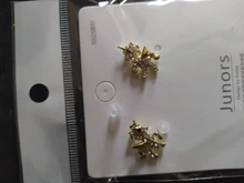 Pendientes de unicornio con tuerca para mujer, aretes de circonia cúbica de oro con diseño de Hada de los animales, joyería para fiesta de cumpleaños