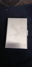 Tarjetero de Metal de aluminio para tarjetas de crédito, funda delgada Anti-Scan con bloqueo RFID, protección para tarjetas de negocios, 1 unidad
