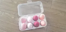 Esponja de esponja en polvo para maquillaje, conjunto de belleza para licuadora, base para aplicar esponja de cosméticos huevo Facial, accesorios de maquillaje, 8 Uds.