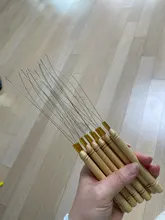 6 uds bucle de Micro anillos enhebrador tirando aguja utilizada con pelo alicates cuentas