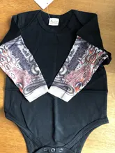 Body con estampado de tatuaje para bebé, mono de retazos para recién nacido, trajes informales para niño pequeño, ropa para niño