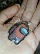 LLavero de estilo metálico con dibujos animados de AmongUs para coche, decoración para llaves, regalo de Navidad, tamaño pequeño de 4CM