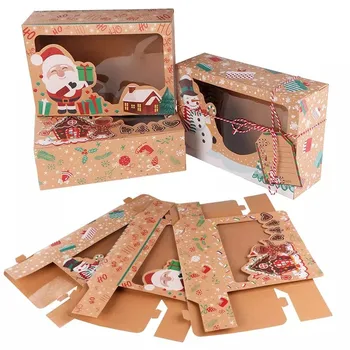24PCS Kraft Paper Gift Box Gift Wrapping Box PVC Christmas Candy Biscuit Cake Bread Christmas Gift Box Christmas Gift Decoration
24PCS Kraft Paper Gift Box Gift Wrapping Box PVC Christmas Candy Biscuit Cake Bread Christmas Gift Box Christmas Gift Decoration