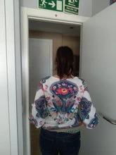 S-5XL de estilo bohemio para mujer, Blusa de estilo Vintage con estampado Floral, talla grande