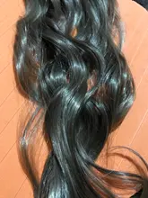 TALANG-extensiones de cabello rizado, accesorio largo, liso y ondulado, color negro y marrón, 5 pinzas para el pelo