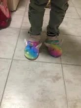 Zapatos de invierno con viñetas de animales para niñas, zapatillas de unicornio para casa