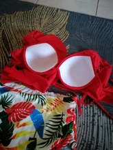 Bikini Swimwear Bathing-Suits Beach-Wear Ruffle Off-The-Shoulder High-Waist Summer Sexy