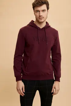 DeFacto Man's Solid Color Sweatshirt Men's Spring Wine Red Hoodies Men's Casual Hooded Sweatshirts Men's Hoodie Tops-M8091AZ20SP 
DeFacto Man's Solid Color Sweatshirt Men's Spring Wine Red Hoodies Men's Casual Hooded Sweatshirts Men's Hoodie Tops-M8091AZ20SP