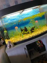 Colorido Artificial brillante efecto Medusa tanque de peces de acuario decoración Mini submarino ornamento decoración acuático suministros para mascotas
