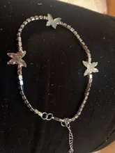 Caraquet-tobillera de mariposa de cristal con diamantes para mujer, pulsera de tobillo con cadena ostentosa de diamantes de imitación, joyería para playa y pies descalzos para mujer 2021