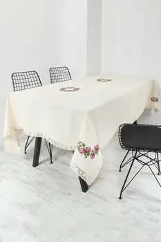 Natural Table Cloth 160x220 Cm Lilac Cross-Stitch 
Natural Table Cloth 160x220 Cm Lilac Cross-Stitch