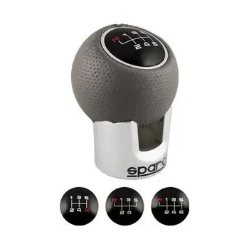SPC0105GR - Sparco gear shift knob, leather-acbado chrome, gray
SPC0105GR - Sparco gear shift knob, leather-acbado chrome, gray