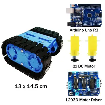 Arduino UNO R3 DIY Tank Robot Project L293D Motor Driver 2x DC TT Motor Student Project diy Kit 3D Print
Arduino UNO R3 DIY Tank Robot Project L293D Motor Driver 2x DC TT Motor Student Project diy Kit 3D Print