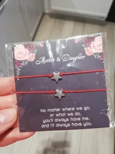 Conjunto de pulseras ajustables para madre e hija, corazón de estrella, brújula de amor, Dijes, Joyería para mujeres y niñas, regalo de Navidad