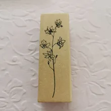 Serie de colección Vintage de hierba de flores, sello artesanal, madera para sellos de goma álbum de recortes, papelería, sello para álbum de recortes