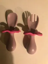 2 unids/set bebé aprender alimentación cuchara y tenedor de Color sólido de silicona de grado de alimentos antideslizante niños vajilla portátil niño formación cubiertos