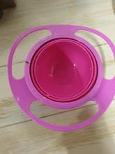 Tazón universal tipo Gyro a prueba de derrames para niños, plato giratorio infantil con diseño, práctico con rotación de 360 grados, platos de alimentación sólidos