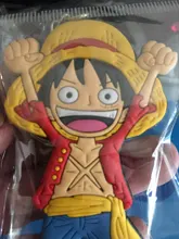 LLavero de una pieza para hombre y mujer, llavero de doble cara, colgante de PVC, accesorios de Anime, llavero bonito de dibujos animados, 2019