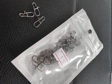 50 Uds de pescar de acero inoxidable conector rápido Clip cerradura Snap giratorio anillos sólidos seguridad ganchos de pesca accesorios herramientas abordar