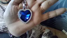 Colgante collar con corazón de Titanic de OCéANO AZUL corazón amor para siempre + bolsa de terciopelo