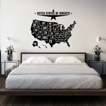 USA Map Mural Wall Decal Sticker Geography Livingroom And Bedroom Decoration AA002321 
USA Map Mural Wall Decal Sticker Geography Livingroom And Bedroom Decoration AA002321