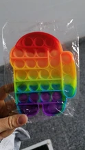 Fidget punk juguetes Arco Iris empujar burbuja juguetes anti estrés adultos niños sensorial juguete para aliviar el autismo Dropshipping. Exclusivo.