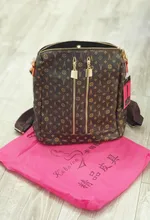 Mochila Vintage de diseño de marca de lujo para mujer, bolsa antirrobo con monograma turístico, bolsas de gran capacidad con estampado de letras