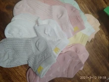 Calcetines cortos de algodón para bebés, calcetín delgado de malla, colorido, para verano, 5 pares, WMF043