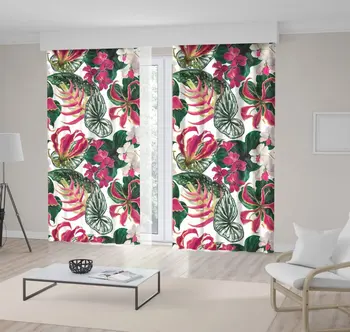 Curtain Exotic Lily Orchid Flowers Palm Leaves Tropical Summer Nature Fuchsia Pink Green Artwork Printed
Curtain Exotic Lily Orchid Flowers Palm Leaves Tropical Summer Nature Fuchsia Pink Green Artwork Printed