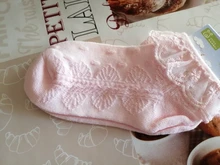 YWHUANSEN 0 a 6 años bebé niño pequeño niñas con volantes de encaje tobillo algodón calcetines vestido princesa verano algodón ojal calcetines con flores