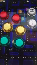 Codificador USB para PC MAME Raspberry Pi Windows, pieza de Arcade LED, estilo ovalado Elipse, botones de Arcade LED