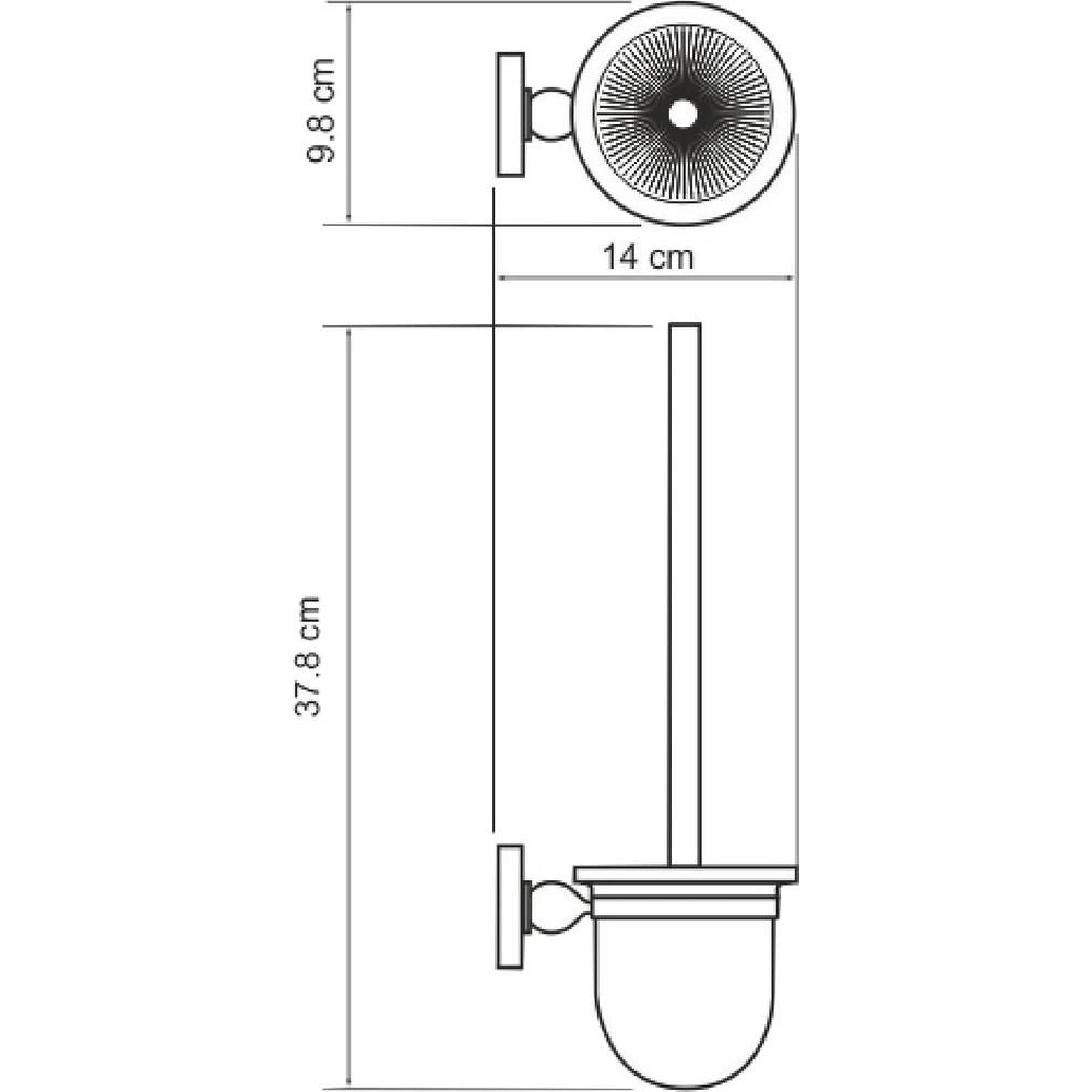 Ёршик WasserKRAFT Diemel K-2227 (цвет: хром; хромоникелевое покрытие)