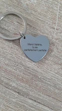 Personalizado Samped llavero corazón llavero papá Regalos para mamá llaves etiqueta encanto marido regalos de novio llaves titular