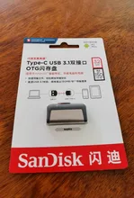 Flash-Drive Extreme Sandisk-Pen Drive128gb SDDDC2 Type-C Dual USB3.1 16GB 256GB Otg Usb