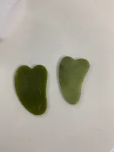 2 uds verde Gua Sha placa masajeador para cara de acupresión Natural Jade piedra Facial ojo raspado Guasha salud corporal masaje herramienta