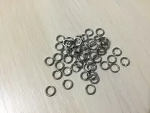 50 unids/bolsa de acero inoxidable gancho de anillos de Pesca 3 #/4 #/5 #/6 #/7 #8 # anilla con doble abertura accesorios para herramientas de pesca conector de anillos planos