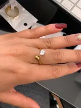 CACANA-anillos de acero inoxidable para mujer, joyería de moda de perlas chapadas y circonita cúbica, n. ° R97, venta al por mayor