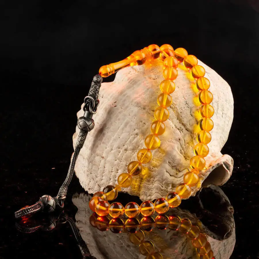 Sphere Cut Yellow Amber Rosary (Tasbih) with 1000k Silver Tassel Fashion Turkish Premium Quality Handmade Jawelery
Sphere Cut Yellow Amber Rosary (Tasbih) with 1000k Silver Tassel Fashion Turkish Premium Quality Handmade Jawelery