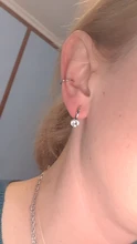ANENJERY de Plata de Ley 925 de circón brillante geométrico pequeño aro pendientes para las Mujeres Nuevo versátil accesorios oído S-E1441