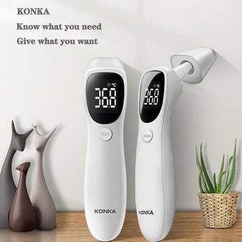 KONKA Infrared Forehead Ear Two-in-One Thermometer Gun Non-contact LCD display Temperature Measurement Device Adult Kids 
KONKA Infrared Forehead Ear Two-in-One Thermometer Gun Non-contact LCD display Temperature Measurement Device Adult Kids