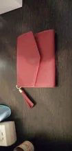 DOLOVE-cartera corta con borla para mujer, cartera pequeña coreana, sencilla, cuadrada, billeteras sencillas, monedero, Mini bolsa