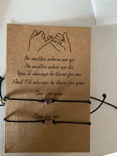 Pinky Promise-pulsera de papel tejida con ojo malvado para mujer, pulseras de hilo rojo de la suerte ajustables, joyería