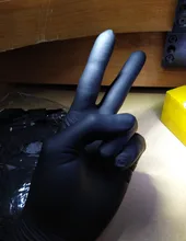 10-100 uds desechables guantes de nitrilo guantes de trabajo de preparación de alimentos de cocina guantes/cocina impermeable servicio de limpieza guantes negro